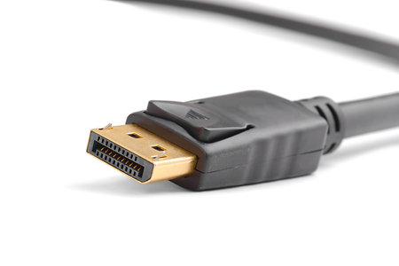Display cable gold plated connectorの写真素材