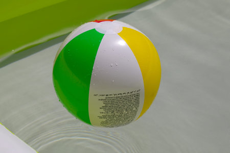 Rubber ball in a swimming pool