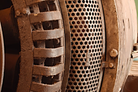Rusty piece of metal as industrial background