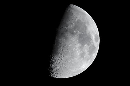 The Moon detailed shot taken at 1600mm focal length