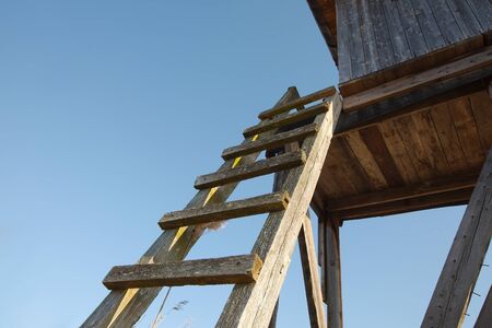 Outpost detail in cold clear winterの写真素材