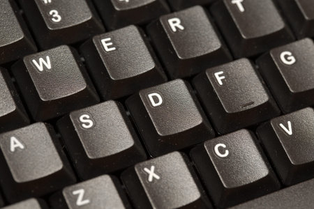 Detail of a black keyboard
