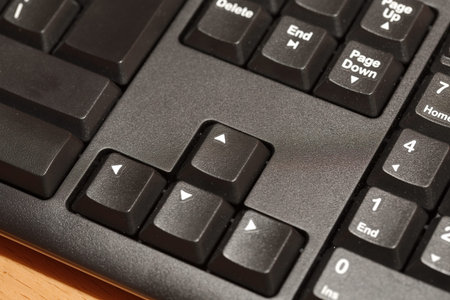Detail of a black keyboard