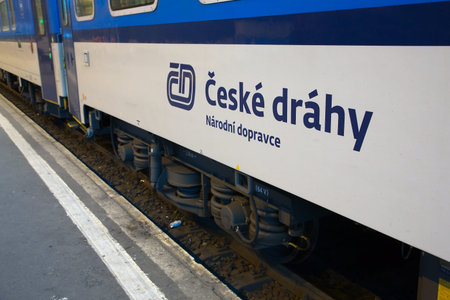 BUDAPEST, HUNGARY - MAY 20, 2016: Internation train wagon of Czech Railways about t oleave to...