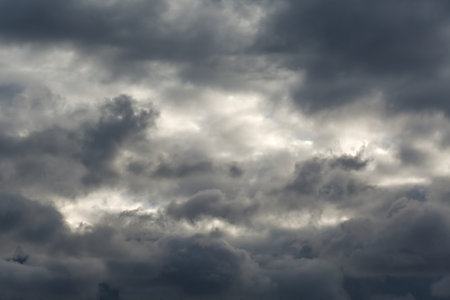 Dark clouds of stormy sky