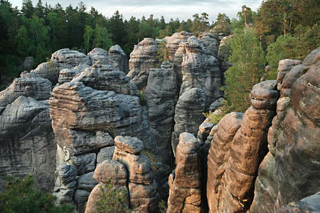Prachov rock city in Czech Republicの写真素材