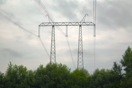 High voltage 750 Kv power line