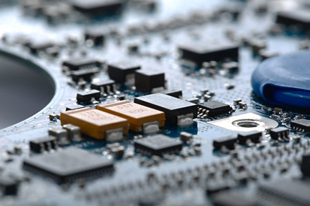 Circuit board with electronic components