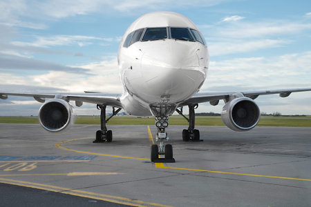 Airplane parked at an airport