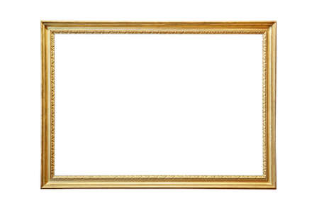 Empty picture frame on white backgroundの写真素材