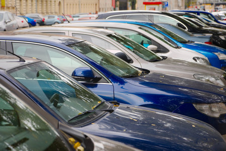 Cars parking in a row