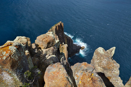 Cape Raoul cliffs in Tasmania