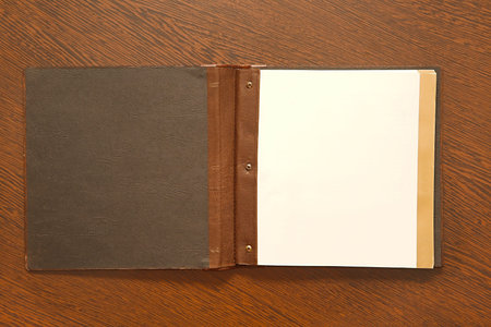 Note book with empty page