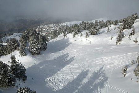 Skiing slope in the French Alpes