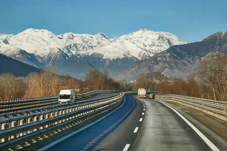 Highway in Italyの写真素材