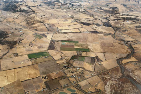 Cultivated Fileds from aboveの写真素材