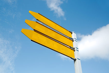 Direction signs in a town