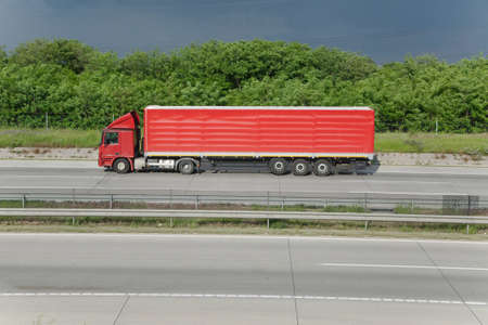 Truck on the highwayの写真素材