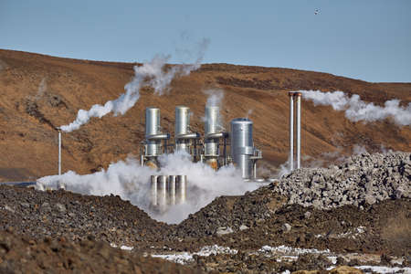 Geothermal power plantの写真素材