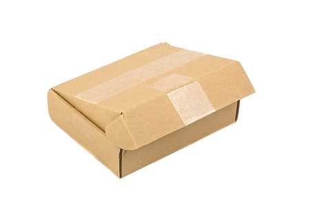 Cardboard Box on White