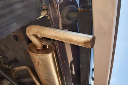 Exhaust Pipe Closeupの写真素材