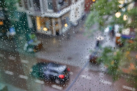 Rainy window surface