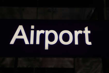 Airport Station Signの写真素材