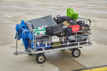 Bags at an airportの写真素材