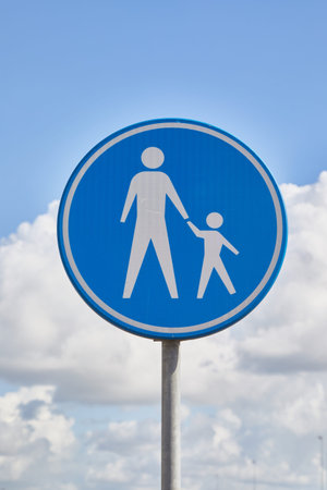 Pedestrian Sidewalk Signの写真素材