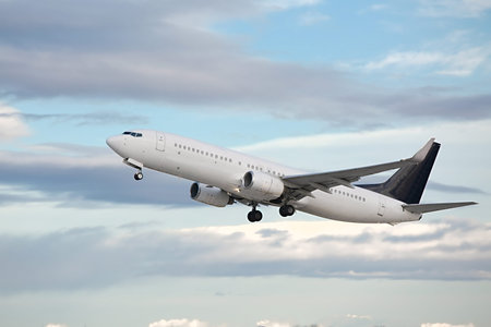 Commercial Plane Taking Off