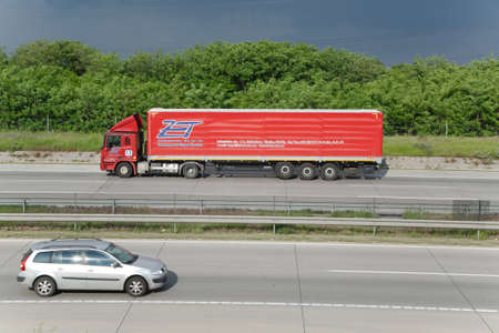 Truck on the highwayのeditorial素材