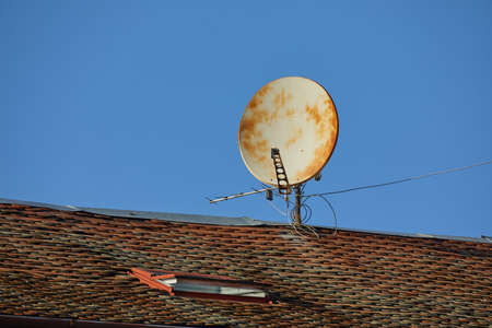 Old Rusty Parabola Receiverの写真素材