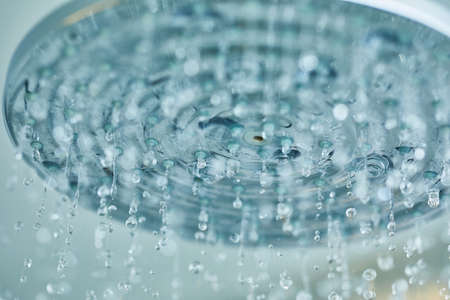 Shower water flowingの写真素材