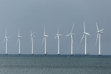 Wind tubines near the coast