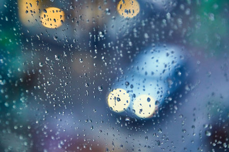 Rainy window surface