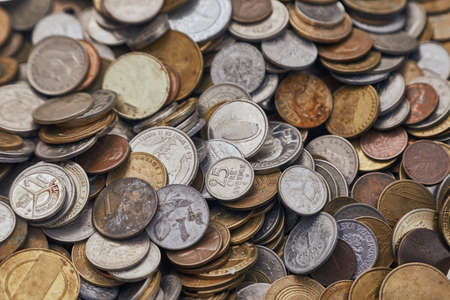 Many Assorted Coinsの写真素材