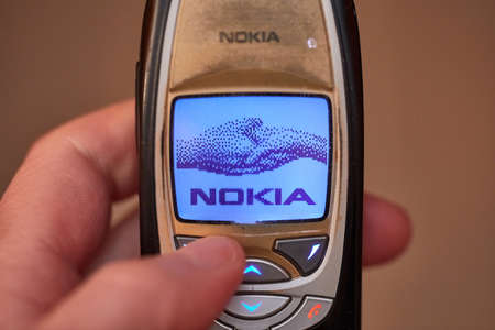 Old Nokia mobile phoneのeditorial素材