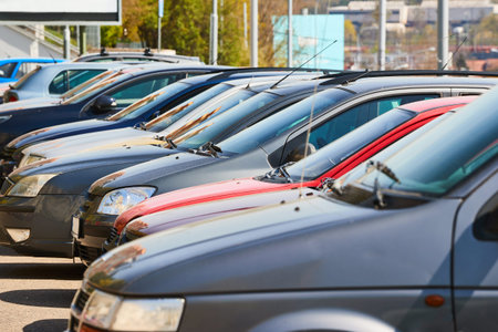 Cars parked in a lot