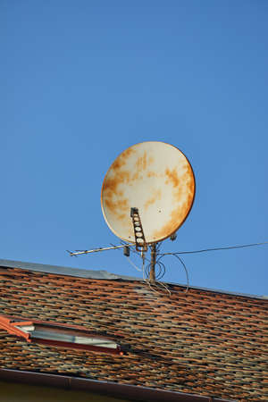 Old Rusty Parabola Receiverの写真素材