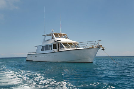 Motorboat on water