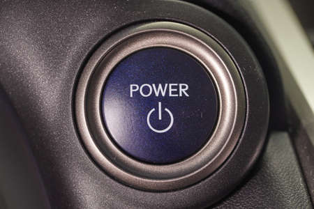 Power button of a carの写真素材