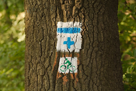 Hiking trail signs