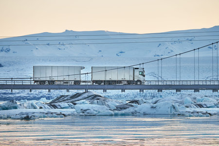 Cargo truck in Iceland
