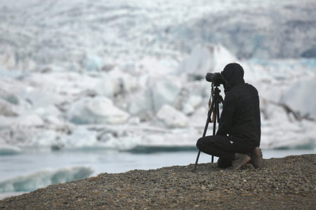 Photographer with tripod