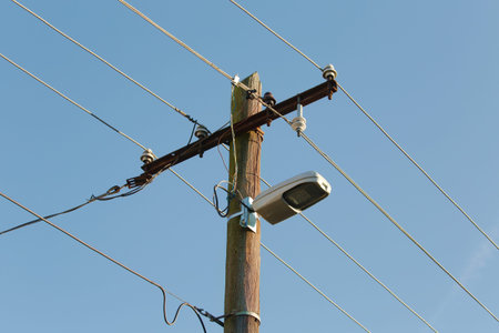 Many cables of electric lines