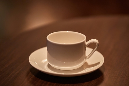 Coffee cup on tableの写真素材