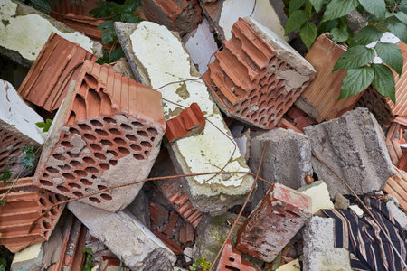 Debris pile closeup