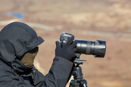 Photographer with tripod