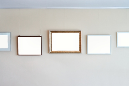 Blank picture frames exhibition templateの写真素材