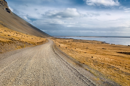 Gravel Road on Icelandの写真素材